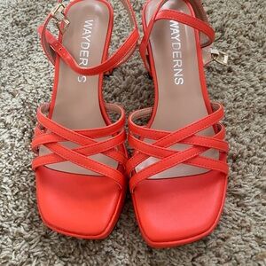 Women's Red Strappy Sandals